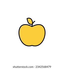 Apple icon vector for web and mobile app. Apple sign and symbols for web design.