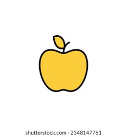 Apple icon vector for web and mobile app. Apple sign and symbols for web design.