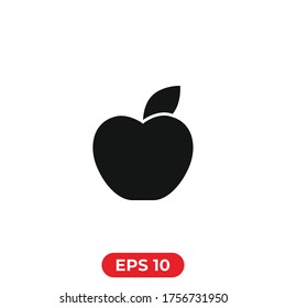 Apple icon vector.Apple fruit illustration icon