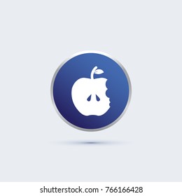 apple icon. vegetable sign