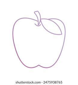 apple icon with white background vector stock illustration