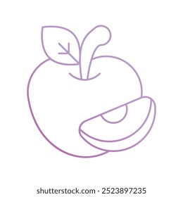 apple icon with white background vector stock illustration