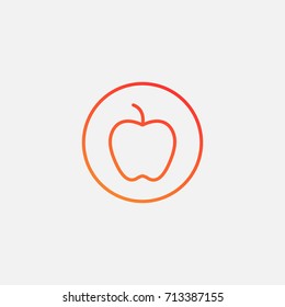 Apple icon.gradient illustration isolated vector sign symbol