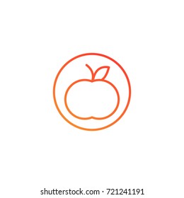 Apple icon.gradient illustration isolated vector sign symbol