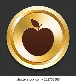 Apple Icons on Gold Button Collection