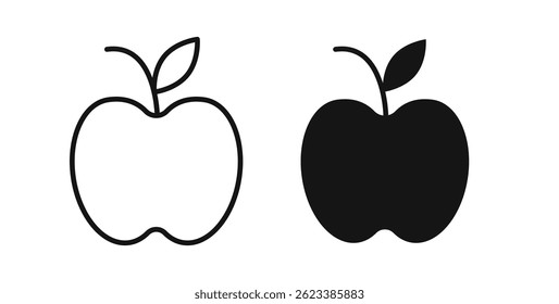 Apple icons on white background for web