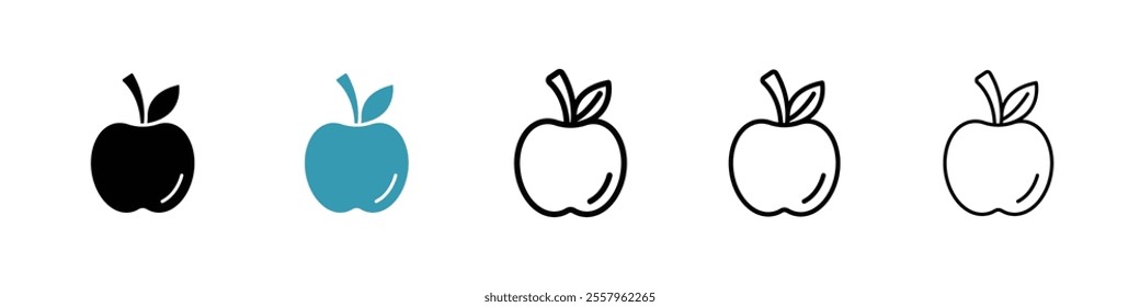 Apple icons pack in black and blue.