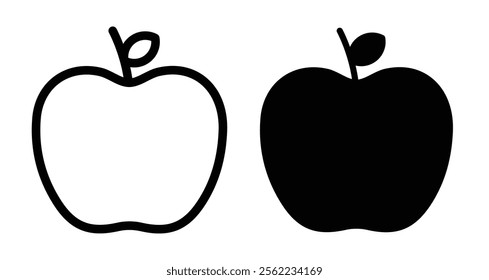 Apple Icons pack in outlined and flat versions