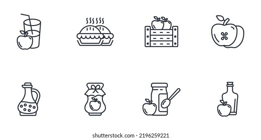 apple icons set . apple pack symbol vector elements for infographic web