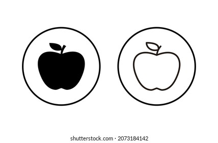 Apple icons set. Apple sign and symbols for web design.