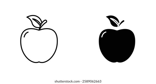 Apple icons thin line illustrations designs
