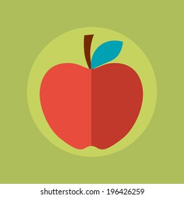 Apple idea concept illustration in flat style.
