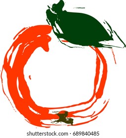 
Apple illustration  in abstract style Vector  
