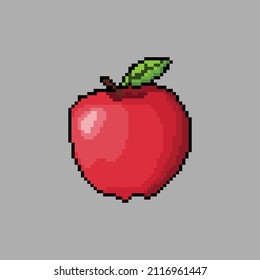 Apple illustration design pixel template	
