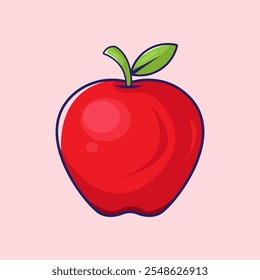 apple illustration. fruits vector concept.