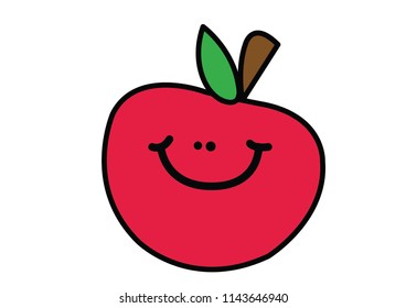 Apple Illustration on white background