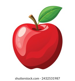 Apple Illustration on White Background