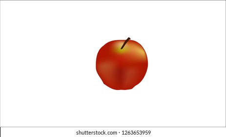 Apple illustration on the White Blackground