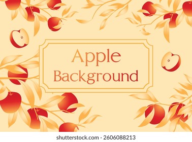 Apple illustration pattern vintage style