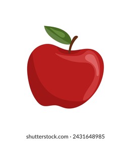 apple illustration, apple vector, drawing, apple on a white background
