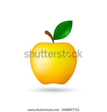 Apple illustration. Vector isolated illustration on white background.