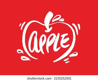 Apple Illustrations Hand Drawn Food Ingredients Stock Vector (Royalty ...