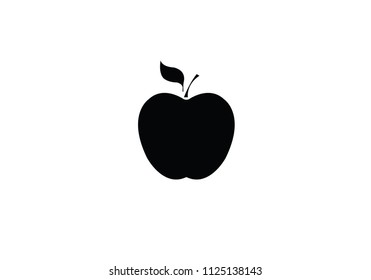Apple image vector fruit icon illustration black graphic art