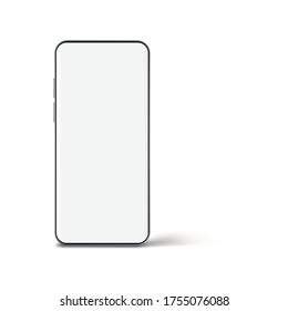 Apple Iphone mock up. Iphone with blank screen. Illustration for app, web, presentation, design. Vector Illustration