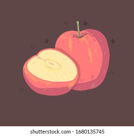  apple  isolated  doodle . apple  isolated  vector
