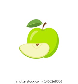 apple isolated on white background. Vector illustration. Eps 10.