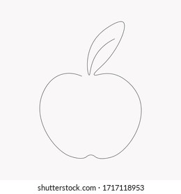 Apple isolated on the white background. Vector illustration