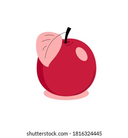 Apple isolated on white background. Vector illustration. Icon. Design.