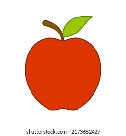 Apple aislado en un fondo blanco