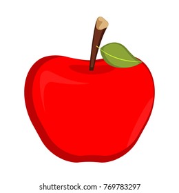 Apple isolated on white background, Vector illustration