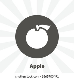 icono vectorial aislado de manzana. elemento de diseño de fruta