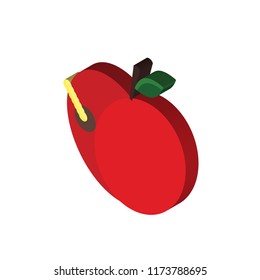 Apple isometric left top view 3D icon
