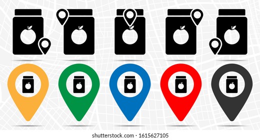 apple, apple jam, can icon in location set. Simple glyph, flat illustration element of Food theme icons