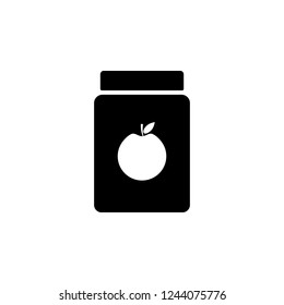 apple, apple jam, can icon. Simple glyph vector of food set for UI and UX, website or mobile application