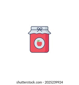 Apple Jam Icon Isolated On White Background