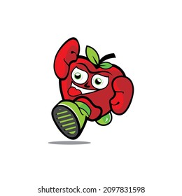 apple jogging vector for illustration
