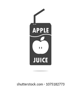 Apple juice box icon vector