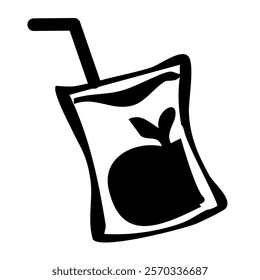 Apple Juice Cursor Hand Drawn Icon Design