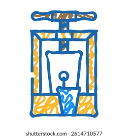 apple juice doodle icon sketch vector. apple juice sign. isolated symbol illustration