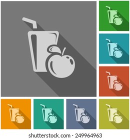 Apple juice flat icon