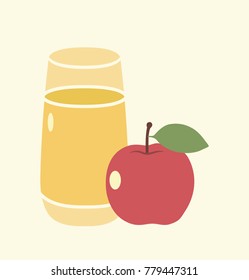 Apple juice in glass