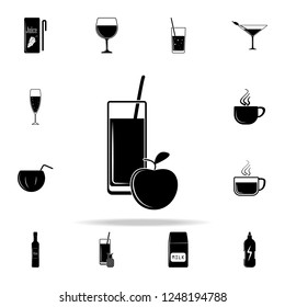 apple juice in a glass icon. Drink icons universal set for web and mobile