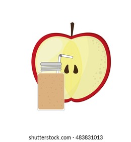 apple and juice icon 
