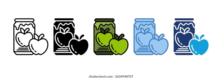 Elemento del icono del zumo de manzana para el diseño