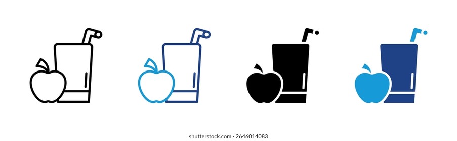 Elemento del icono del zumo de manzana para el diseño