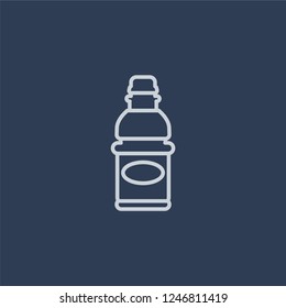 Apple juice icon. Apple juice linear design concept from Drinks collection. Simple element vector illustration on dark blue background.